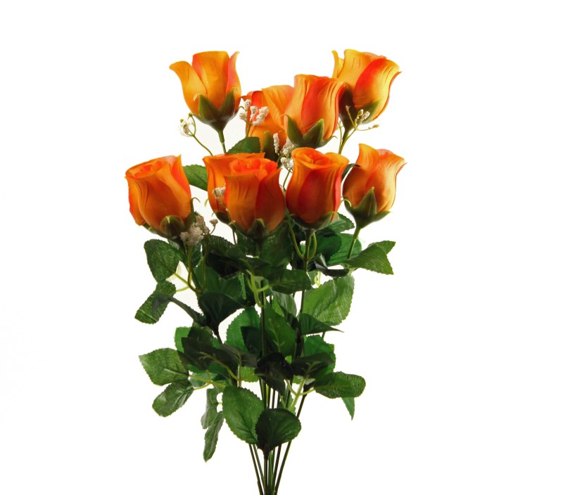 Picture of Orange Artificial Rose Bunch
